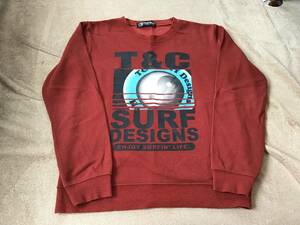 TOWN&COUNTRY surf 裏起毛 トレーナー 160cm 中古 タウンアンドカントリー T&C