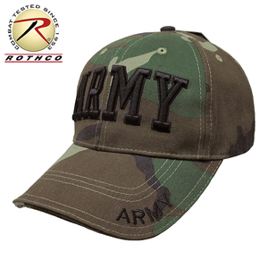 ROTHCO 新品 ベースボールキャップ (ARMY-DX ウッドランドカモ ) 迷彩 プロファイルキャップ 目深 深め CAP 帽子 フリーサイズ メンズ