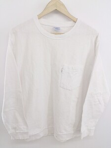 ◇ Champion REVERSE WEAVE 胸ポケット付 長袖 Tシャツ カットソー サイズ L ホワイト メンズ E