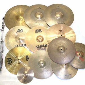 シンバル12枚セット SABIAN AA Rock Crash16インチ/B8 Medium Crash 16インチ/A Zildjian STADIUM 18インチ など