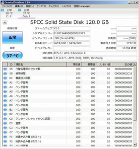 H535◇◆中古 SPSSD 120GB SATAIII 55 SSD