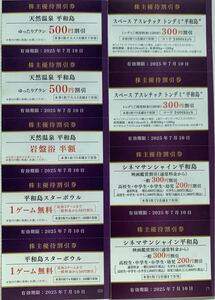 京急 株主優待割引券 平和島 天然温泉 岩盤浴 スターボール トンデミ シネマサンシャイン