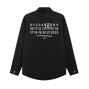 Maison Margiela メゾン マルジェラ ポケット カレンダーロゴ 長袖 シャツ 希少 M