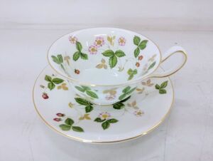 サ/ WEDGWOOD ウェッジウッド カップ&ソーサー ワイルドストロベリー WILD STRAWBERRY 1客 ティーカップ ソーサー /HY-0502