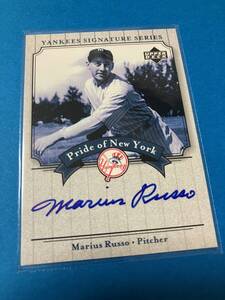 Marius Russo 2003 Yankees Signature