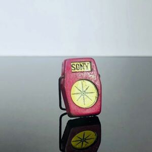 グリコ おまけ 1950年代 SONY TR-610 赤/金 ソニー トランジスタラジオ ブリキ 昭和レトロ 玩具 食玩 家電シリーズ ミニチュア ままごと