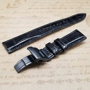 純正 SEIKO セイコー 腕時計 バンド クロコダイル革 アストロン S23617JC 9F62-0AD0 用 レザーベルト 黒 20mm DA431DC