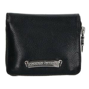 クロムハーツ Chrome Hearts SQ ZIP BILL/スクエアジップビル ラウンドジップレザーウォレット財布 中古 NO05