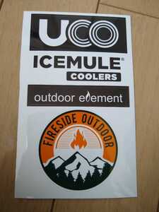 ★希少 UCO ICEMULE COOLERS ステッカー キャンプ アウトドア fireside outdoor element ランタン キャンドル モチヅキ ④