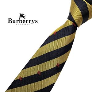 BURBERRY ネクタイ ロゴマーク柄 レジメンタル 柄 バーバリー USED 中古 m004