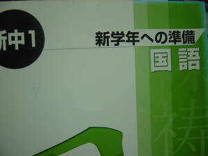 新中１　新学年への準備　国語　別冊解答付