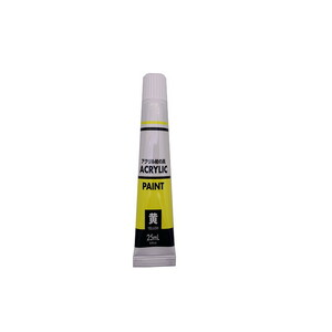 ACRYLIC PAINT★アクリル絵の具★黄色・YELLOW・25ml★アート用絵の具です。乾くと耐水性になり重ね塗りも簡単です★材質=乳剤・ピグメント