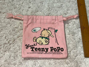 ● 雑貨「小物用・巾着袋 / 簡易ポーチ・小サイズ / Yeah! Teeny PoPo (ピンク)」●