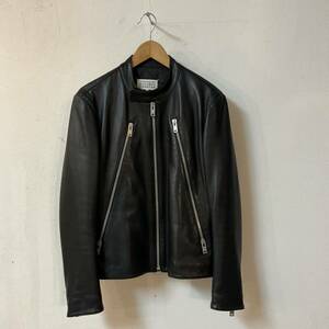 【超美品】MAISON MARGIELA ハの字ライダース　size44 ブラック