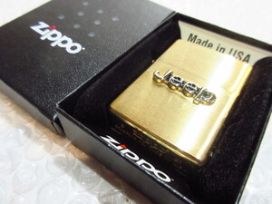 【Spiral】ジープ/Jeep Zippo/真鍮製ジッポライター・ゴールド Bigロゴ【type2】新品/クライスラー/Chrysler/