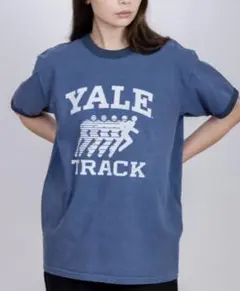 【GOOD ROCK SPEED】YALE カレッジリンガーTシャツ ネイビー