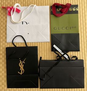 ディオール、ドルチェ＆ガッパーナ、YSL、GUCCI【小さい紙袋セット】