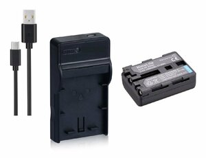 セットDC01 対応USB充電器 と Sony ソニー NP-FM50 互換バッテリー