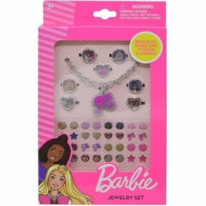 バービー ジュエリーセット 18900 Barbie アクセサリー キッズ ピアス シール 指輪 リング ブレスレット おしゃれ 女の子