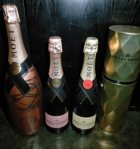 激レア 非売品 MOET CHANDON BURUT マグナム ダミーボトル モエ 750ml 1500ml ゴールド シャンパン ケース ダミーボトル ディスプレイ