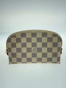 LOUIS VUITTON◆ポシェット・コスメティックPM_ダミエ・アズール_WHT/PVC/WHT