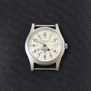 廃盤 1990s HAMILTON Khaki 9797 anchor アンカーマーク 白文字盤 ハミルトン カーキ クォーツ ミリタリーウォッチ ビンテージ US NAVY