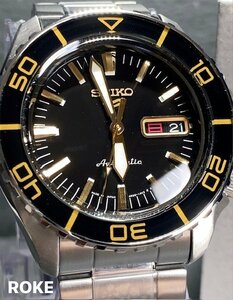 2024 新作 国内正規品 新品 腕時計 SEIKO セイコー セイコー5 スポーツ スーツ メカニカル 自動巻き カレンダー 防水 ブラック SBSA261