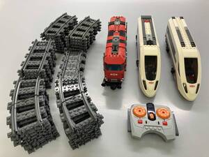 LEGO レゴ 電車本体現状品＋線路 大量まとめ売り 60051 ハイスピードパッセンジャー トレイン 60098 パワフル貨物列車