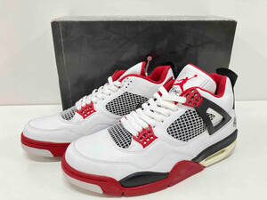 【ジャンク・観賞用】NIKE AIR JORDAN 4 RETRO 308497-162 スニーカー ホワイト 26.0cm US8 UK7 EUR41 箱あり