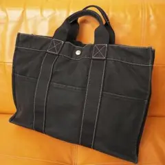 エルメス　HERMES ドーヴィル MM ブラック　トートバッグ