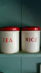 *Tala アンティーク缶 RICE*イギリス製タラ社ライス保存ストッカー 米びつヴィンテージ保存容器ディスプレイお米入れキッチン雑貨 装飾美品