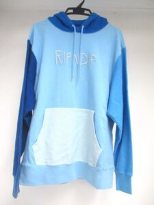 RIPNDIP リップンディップ TONAL LOOPBACK HOODIE BLUE プルオーバーパーカー SIZE:M 中古 メンズ ∴WF1611