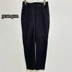 【3can4on】テーラードパンツ（M）シンプル　黒　カジュアル　ストレッチ