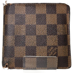 ▼▼ LOUIS VUITTON ルイヴィトン 二つ折り財布 ダミエ ポルトフォイユ・マルコ N61675 傷や汚れあり