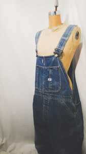 Vintage Lee Jelt denim Overalls 60s リー オーバーオール ジェルトデニム ロングL R MR 無し ピスネーム トリプルステッチ ビンテージ