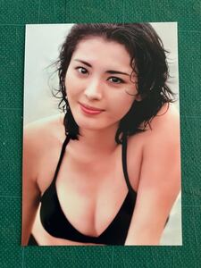 【レア】松坂慶子　写真　黒ビキニ　白肌　美系　しっかり膨らみ　谷◯ 昭和タレント　昭和女優