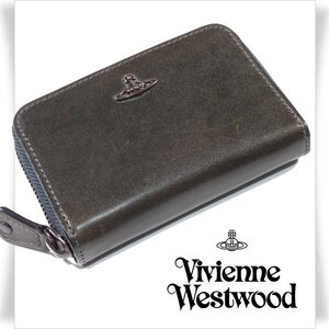 未使用1円～★Vivienne Westwood ヴィヴィアンウエストウッド 牛革レザー コッパー 小銭入れ財布 コインケース カード 本物◆4550◆