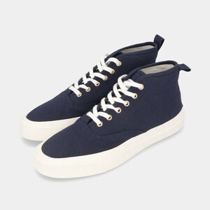 【新品】メゾン キツネ スニーカー ハイカット ロゴ ネイビー MAISON KITSUNE P480 35