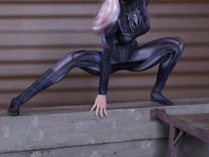 【コミュニティー】1/6 女性兵士 プラスチックボディスーツ 弾性 3D プリントブラック スパイ ウーマン 12 インチ tblea　0610