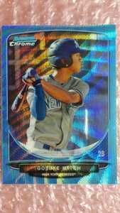 送料込即決 2013 Bowman Draft Picks & Prospects Draft Picks Chrome Blue Wave Refractor BDPP37 Gosuke Katoh 加藤豪将 ファイターズ