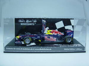 MINICHAMPS ショップ別注 1/43 Red Bull RB7 Winner Spanish GP 2011 #1 S.Vettel レッドブル ベッテル スペインGP 