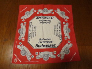 1995 ANHEUSER-BUSCH Budweiser OFFICIAL PRODUCT MADE IN USA RN15187　バドワイザー　柄物　バンダナ　アメリカ製