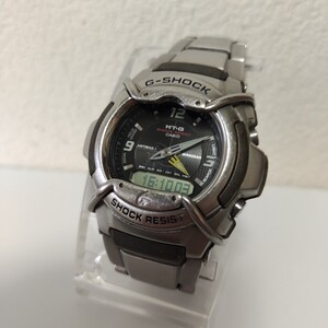 G-SHOCK CASIO カシオ 腕時計 ブラック Gショック ジーショック クォーツ シルバー MTG ビンテージ 動作品 ステンレス アナデジ