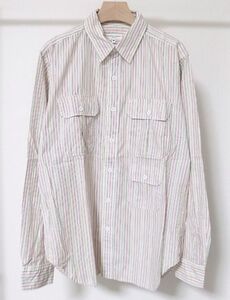 Engineered Garments エンジニアードガーメンツ Mil Shirt ストライプ ミリタリー シャツ M