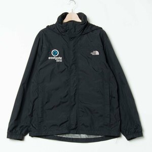 【1円スタート】THE NORTH FACE ノースフェイス 企業ロゴ入り ナイロンパーカー 裏メッシュ アウター カジュアル アウトドア 黒 M メンズ