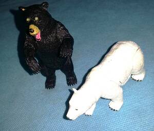 アニマル：リアル 立体パズル 4D シロクマ 北極くま ＆ 熊 2体 全長約10cm 完成 知育 動物 2310A/オクパナ