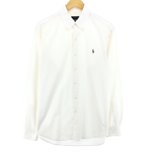 古着 ラルフローレン Ralph Lauren POLO RALPH LAUREN SLIM FIT 長袖 ボタンダウンシャツ メンズL /eaa442117