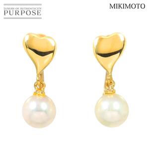 ミキモト MIKIMOTO アコヤ真珠 6.0mm イヤリング K18 YG イエローゴールド 750 パール Earrings 90259171