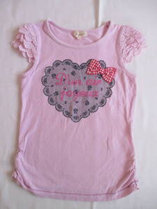 ★HusHusH ハッシュアッシュ★　110cm　ピンク色　半袖Ｔシャツ