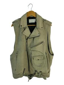 SUGARHILL◆23SS/GILL LEATHER RIDERS VEST WHITE/ベスト/1/牛革/CRM/23SSLA02